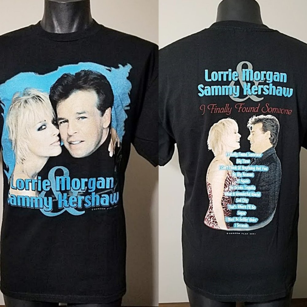 Vintage Sammy Kershaw Lorrie Morgan T-Shirt Large y2k Album Release Promo Tee